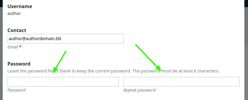 Enter password by journal manager in ojs